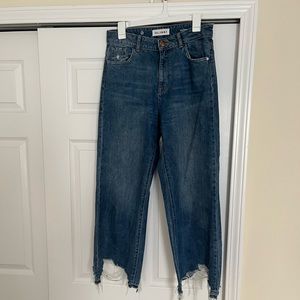 DL1961 wide legged cropped jeans, size 28